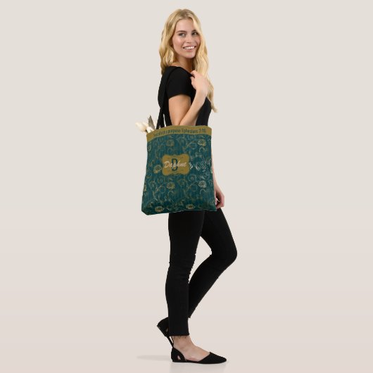Creëer met een doel-eshesians 2:10 Floral Tote Bag (Op model)