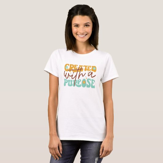 Creëer met een doel t-shirt (Voorkant volledig)