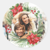 Creëer met kerst ronde sticker (Voorkant)