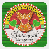 Creëer met Love Kerst sticker (Voorkant)