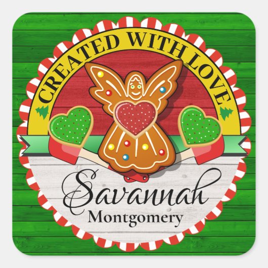 Creëer met Love Kerst sticker (Voorkant)