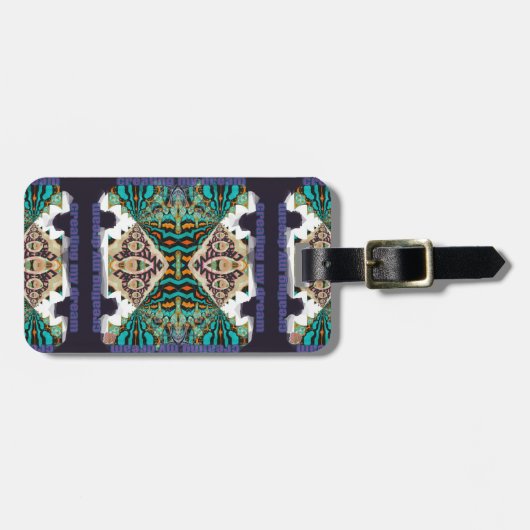 Creëer mijn droom bagagelabel (Voorkant horizontaal)