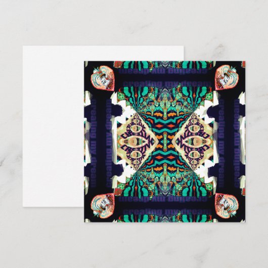 Creëer mijn droom en Maya Heart Feestdagenkaart (Voorkant / Achterkant)