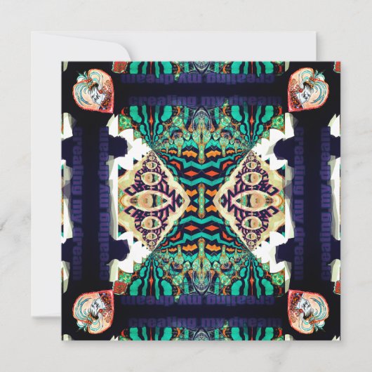 Creëer mijn droom en Maya Heart Feestdagenkaart (Voorkant)