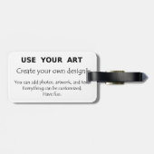 Creëer mijn eigen bagagelabels met kunst of foto's (Achterkant horizontaal)