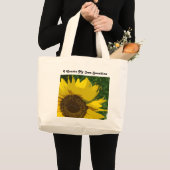 Creëer Mijn eigen zonnebloempels voor zonneschijn Grote Tote Bag (Voorkant (product))