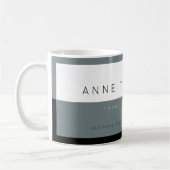 Creëer Modern grijs & wit beroep op maat Koffiemok (Links)