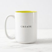 Creëer Modern Minimal Simple Typography Tweekleurige Koffiemok (Links)