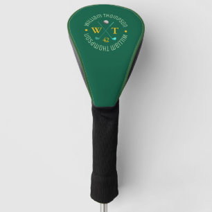 Creëer Modern Monogram voor een golfspeler Golfheadcover