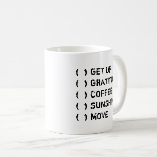 CREËER MOMENTUM Morning Checklist Coffee Mok (Voorkant rechts)