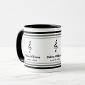 creëer, muziek en koffie mok (Voorkant links)