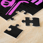 Creëer Naam heldere kleuren en zwart Legpuzzel (Zijkant)