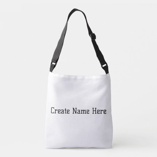 Creëer Naam Hier Gedrukte tekst-handtassen portefe Crossbody Tas (Achterkant)