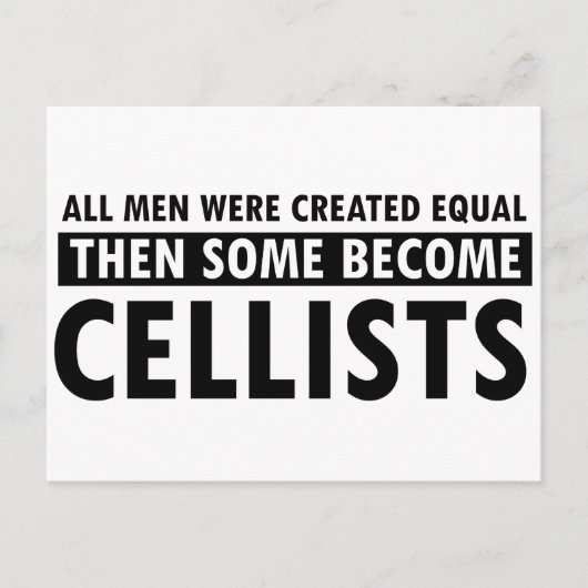 Creëer net zo Cellists ontwerp Briefkaart (Voorkant)