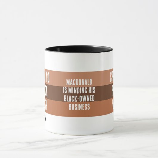 CREËER OM RIJKDOM TE PRODUCEREN Melanine Business Mok (Midden)