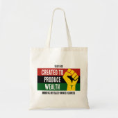 CREËER OM VERMOGENDE Black-Owned Business TE PRODU Tote Bag (Voorkant)