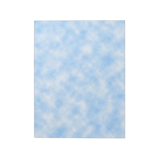 Creëer ontwerp voor blauw en witte wolken notitieblok (Linkerzijde)