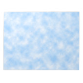 Creëer ontwerp voor blauw en witte wolken notitieblok (Voorkant)