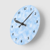 Creëer ontwerp voor blauw en witte wolken ronde klok (Hoek)