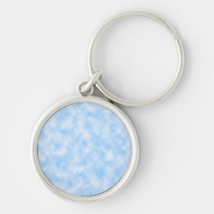 Creëer ontwerp voor blauw en witte wolken sleutelhanger