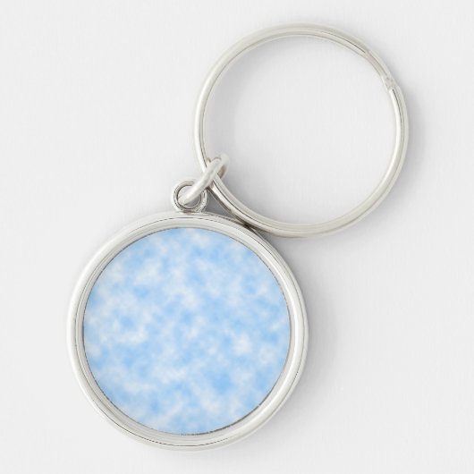 Creëer ontwerp voor blauw en witte wolken sleutelhanger (Voorkant)