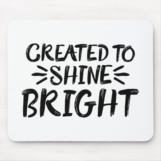 Creëer op Shine Bright Gospel Graphics Aesthetics Muismat (Voorkant)