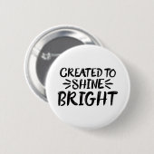 Creëer op Shine Bright Gospel Graphics Aesthetics Ronde Button 5,7 Cm (Voorkant /achterkant)