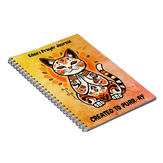 Creëer op Spint-ay - Custom Prayer Journal - Cat Notitieboek (Rechterzijde)