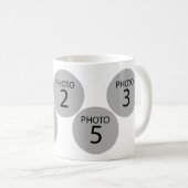 Creëer Originele sjabloon 5 RONDE FOTOKLLAGE Koffiemok (Voorkant rechts)