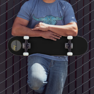 CREËER OWN LOGO BUSINESS MARKETING PROMOTIE ZWART PERSOONLIJK SKATEBOARD