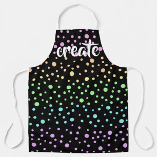 "Creëer" pasteelregenboogpolika Dots Apron Schort