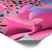 Creëer Pastel Cheetah Abstract Behang Poster (Hoek)