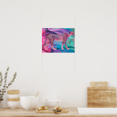 Creëer Pastel Cheetah Abstract Behang Poster (Keuken)