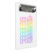 Creëer Pastel Rainbow Words Mini Clipboard Klembord (Schuin)