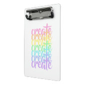 "Creëer" Pastel Rainbow Words Mini Klembord (Angled2)