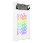 "Creëer" Pastel Rainbow Words Mini Klembord (Schuin)