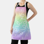 CREËER Pastel Regenbooggradiënt Zwemmen Apron Schort (Insitu)