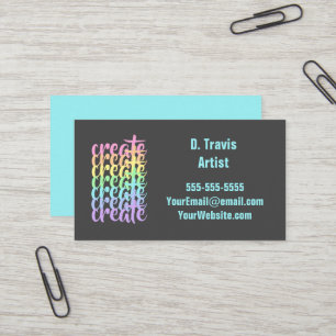 Creëer Pastel RegenboogVisitekaartjes Visitekaartje