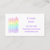 Creëer Pastel RegenboogVisitekaartjes Visitekaartje (Voorkant)