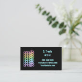 Creëer Pastel RegenboogVisitekaartjes Visitekaartje (Staand voorkant)