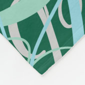 Creëer Personalized Name Typography donkergroen Fleece Deken (Hoek)