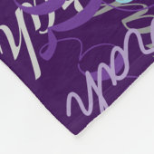 Creëer Personalized Name Typography Paarse Fleece Deken (Hoek)