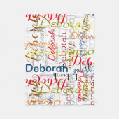 Creëer Persoonlijke benaming Typografie Fleece Deken (Voorkant)