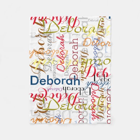 Creëer Persoonlijke benaming Typografie Fleece Deken (Voorkant)