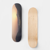 Creëer Persoonlijke foto Gold Monogram Naam Maple Persoonlijk Skateboard (Voorkant)