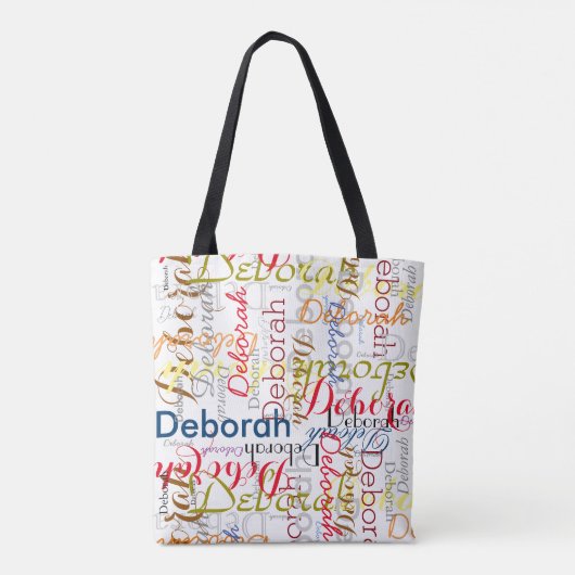 Creëer Persoonlijke kleurennamen Typografie Tote Bag (Achterkant)