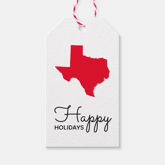 Creëer Prettige feestdagen Your Own Texas Cadeaulabel (Voorkant)