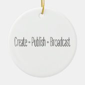 "CREËER ・ PUBLISH ・ BROADCAST", tekst, CREËER, Keramisch Ornament (Voorkant)