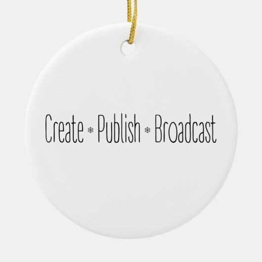 "CREËER ・ PUBLISH ・ BROADCAST", tekst, CREËER, Keramisch Ornament (Voorkant)