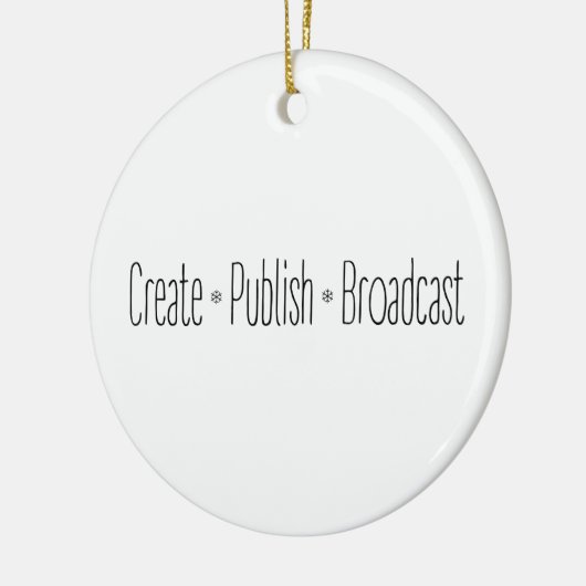 "CREËER ・ PUBLISH ・ BROADCAST", tekst, CREËER, Keramisch Ornament (Links)